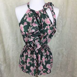 Beautiful ruffle top with tie closure